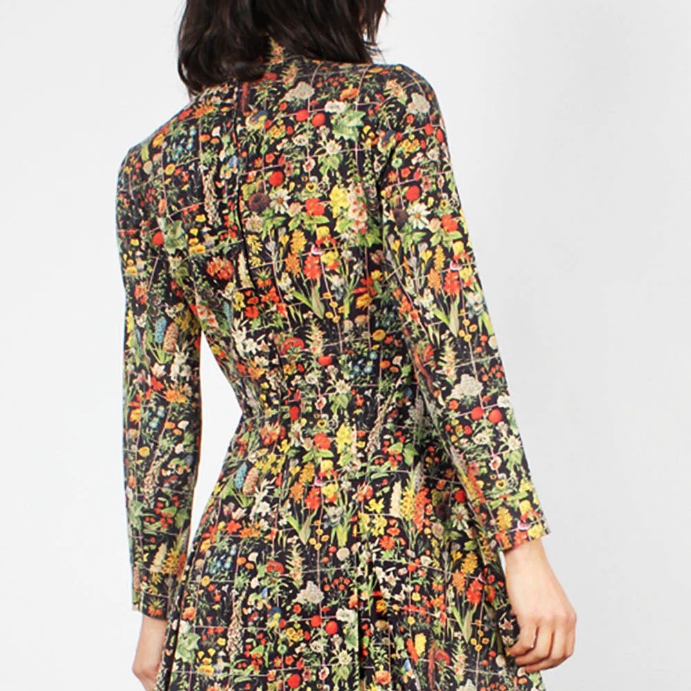 Samantha Pleet botanical grid print Booster Dress - Picture 2 of 6